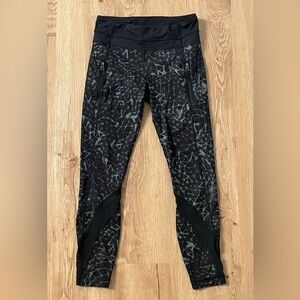 Lululemon Inspire Tight Women Sz 4 Full-On Luxtreme Mesh Star Crushed Coal Black